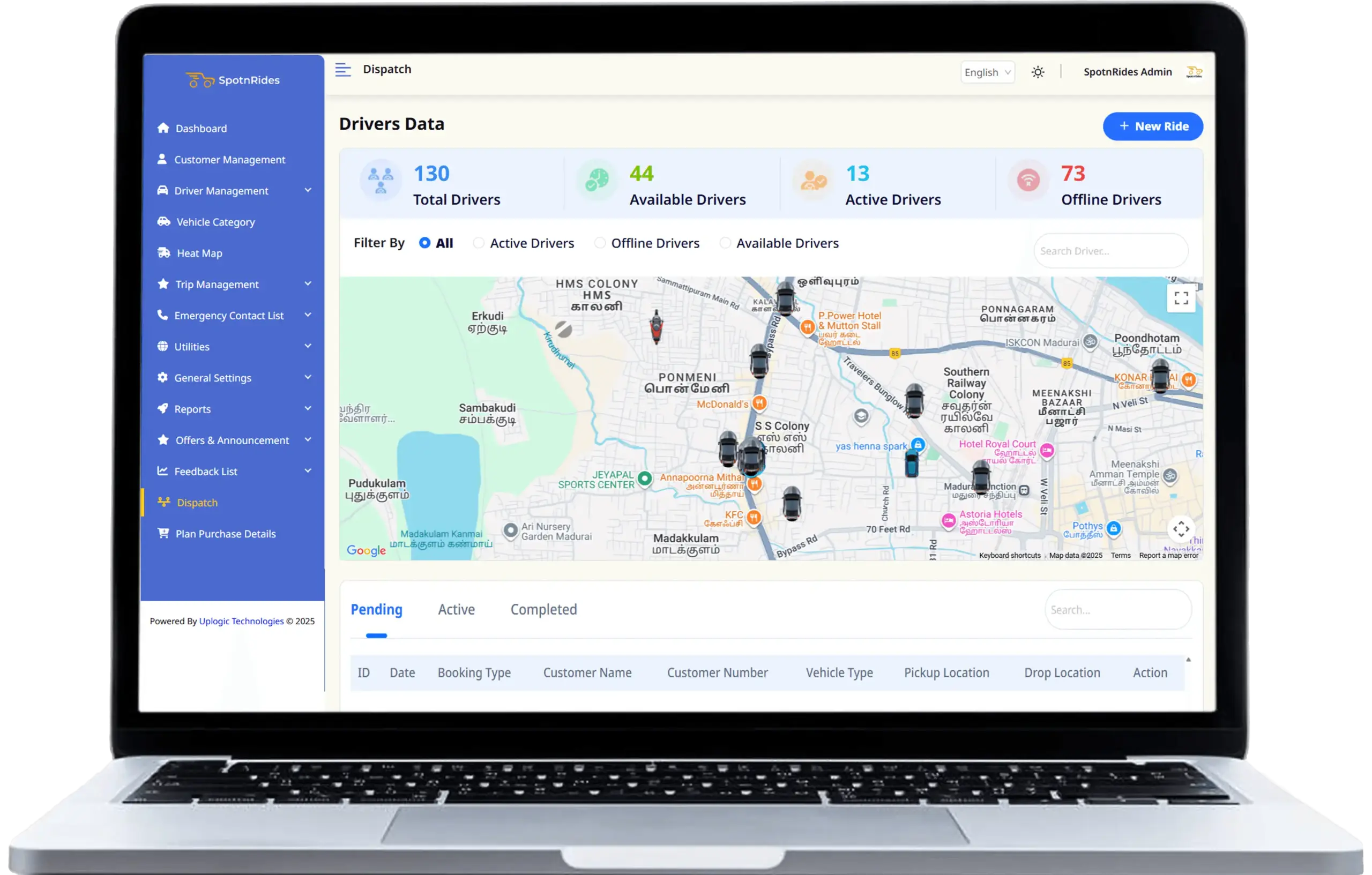 taxi dispatcher controle